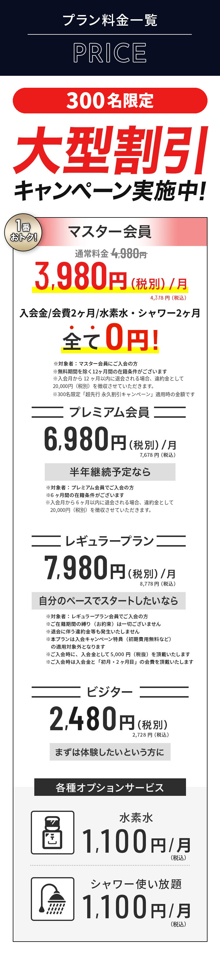 プラン料金一覧